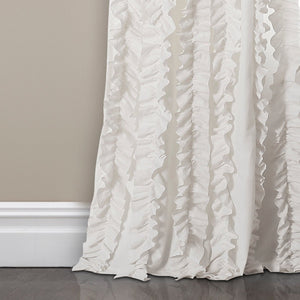 Sophia Ruffle Window Curtain Panel Set
