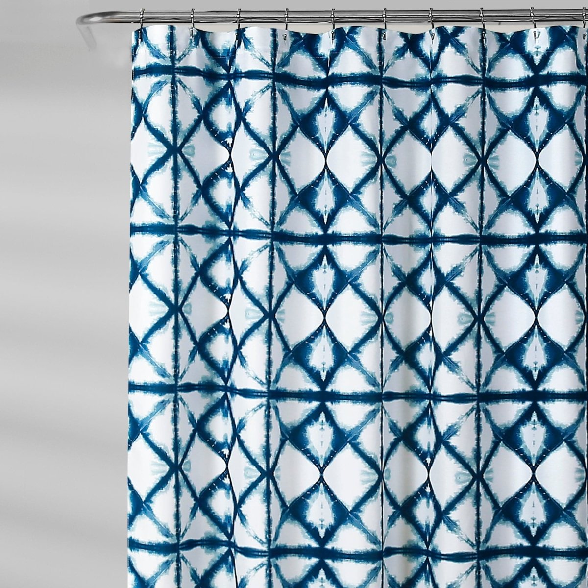 Geo Shibori Navy Shower Curtain 72 x 72 Inches