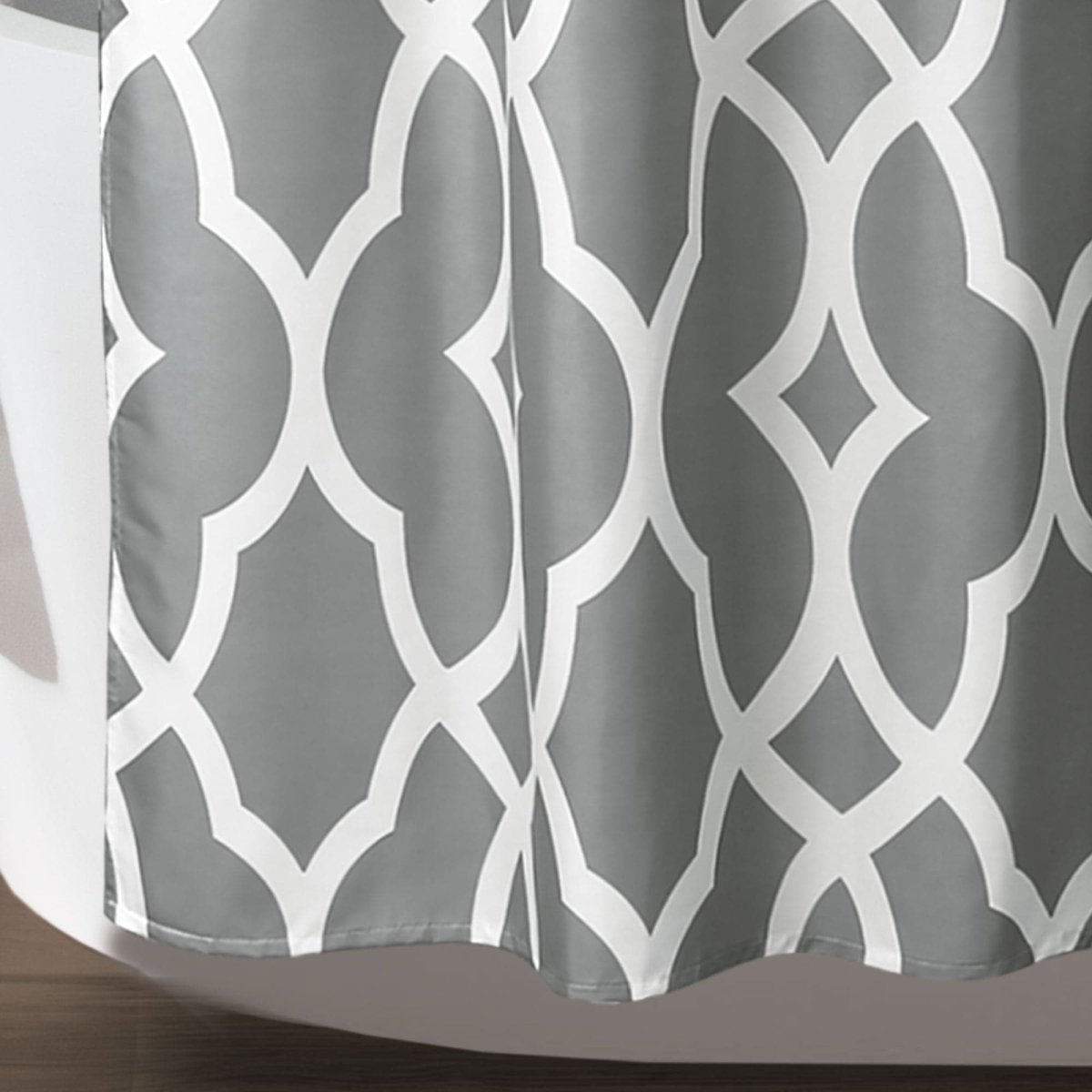 Connor Geo Shower Curtain 72" x 72" Gray