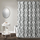 Connor Geo Shower Curtain 72" x 72" Gray