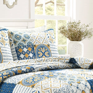 Monique Patch 3 Piece Cotton Quilt Set