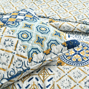 Monique Patch 3 Piece Cotton Quilt Set