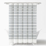 Urban Woven Yarn Dyed Recycled Cotton Blend Shower Curtain