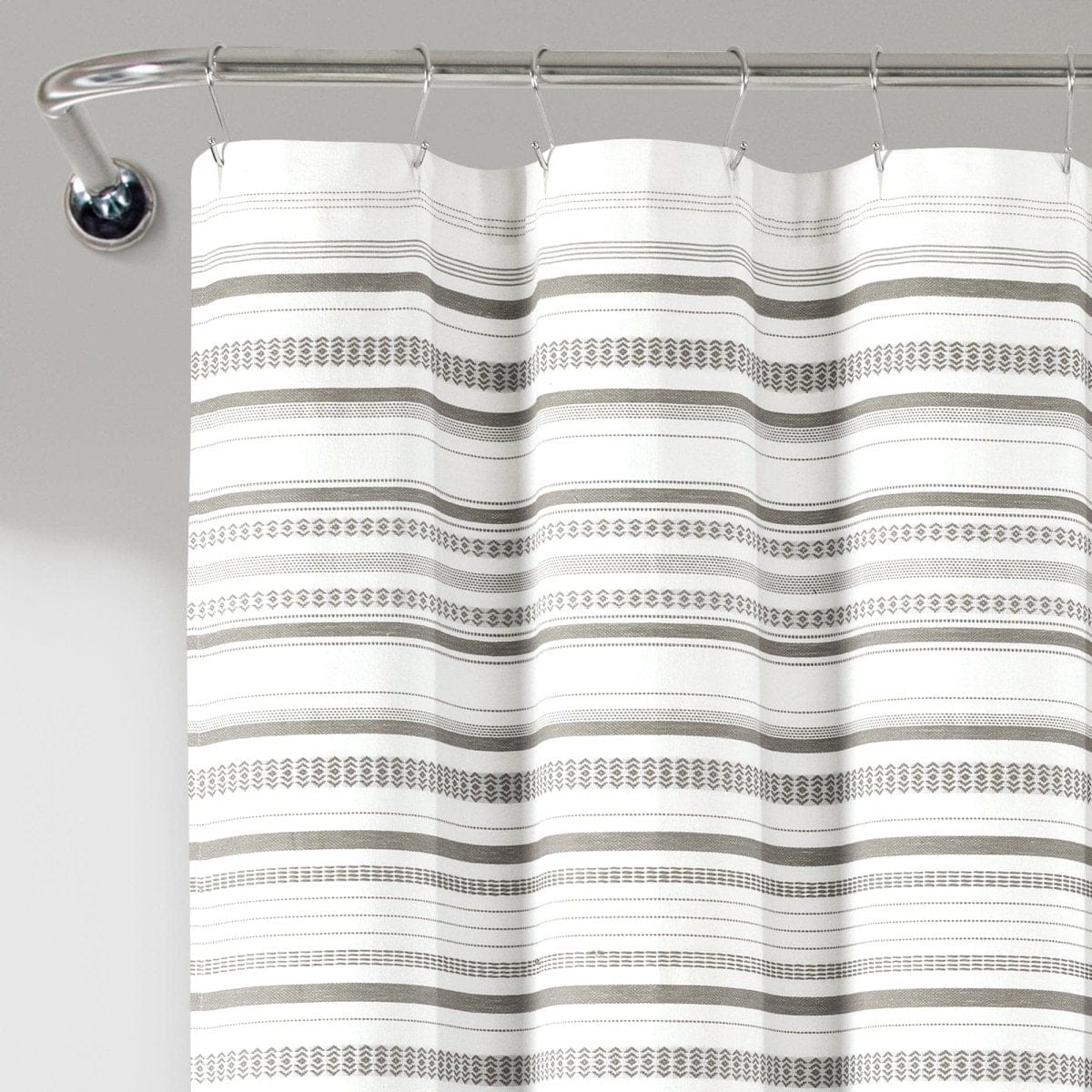 LushDecor Urban Woven Yarn Dyed Recycled Cotton Blend Shower Curtain - view 7