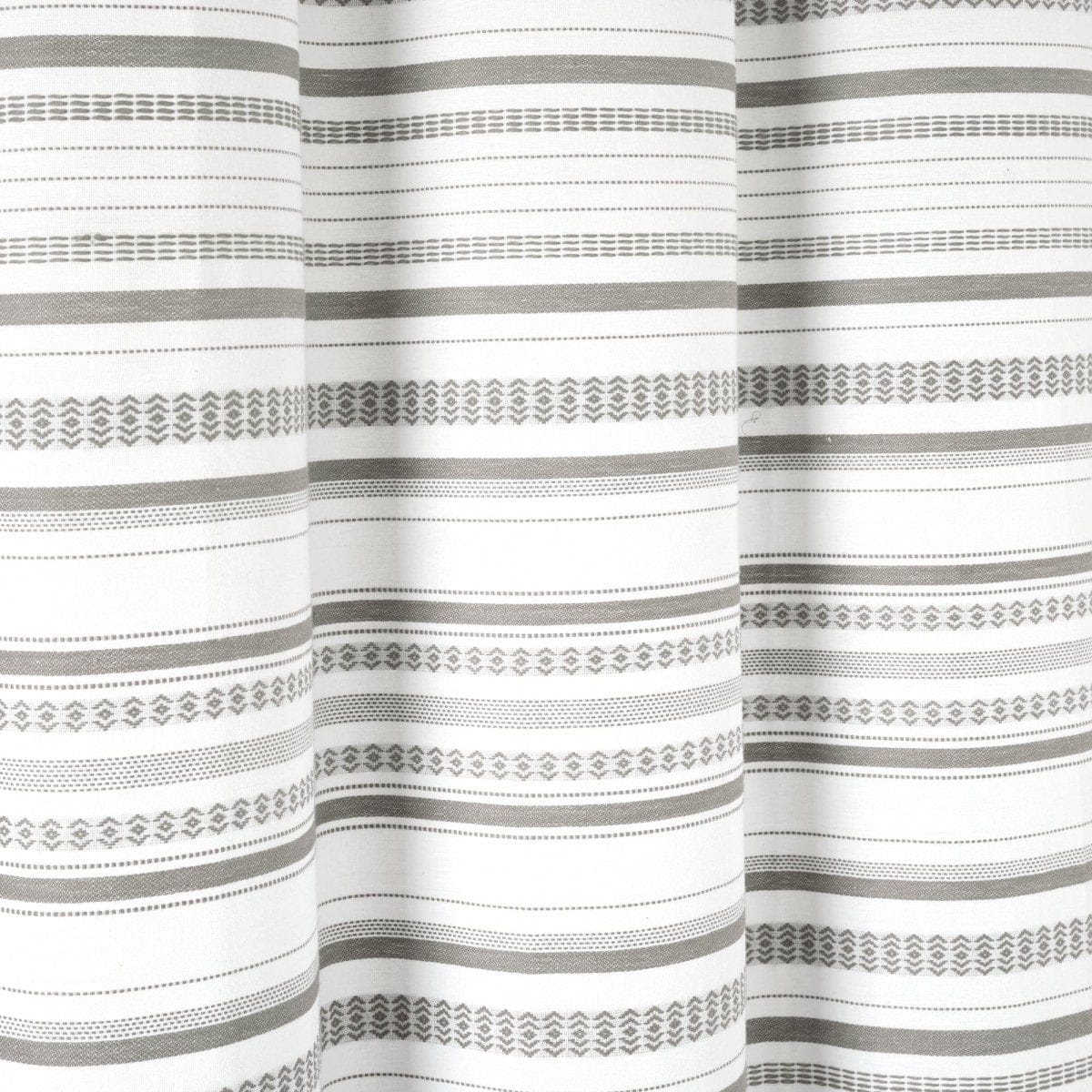 LushDecor Urban Woven Yarn Dyed Recycled Cotton Blend Shower Curtain - view 8