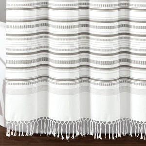 Urban Woven Yarn Dyed Recycled Cotton Blend Shower Curtain