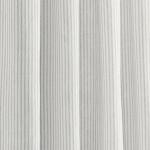 Farmhouse Stripe Reyna Ruffle Window Curtain Panel Set