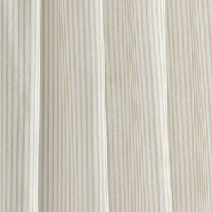 Farmhouse Stripe Reyna Ruffle Window Curtain Panel Set