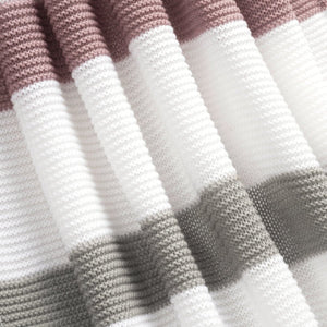 Boho Knitted Braided Tassel Throw Blanket