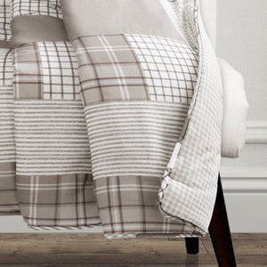 Greenville Reversible Cotton Throw Blanket 60 x 50 Inches