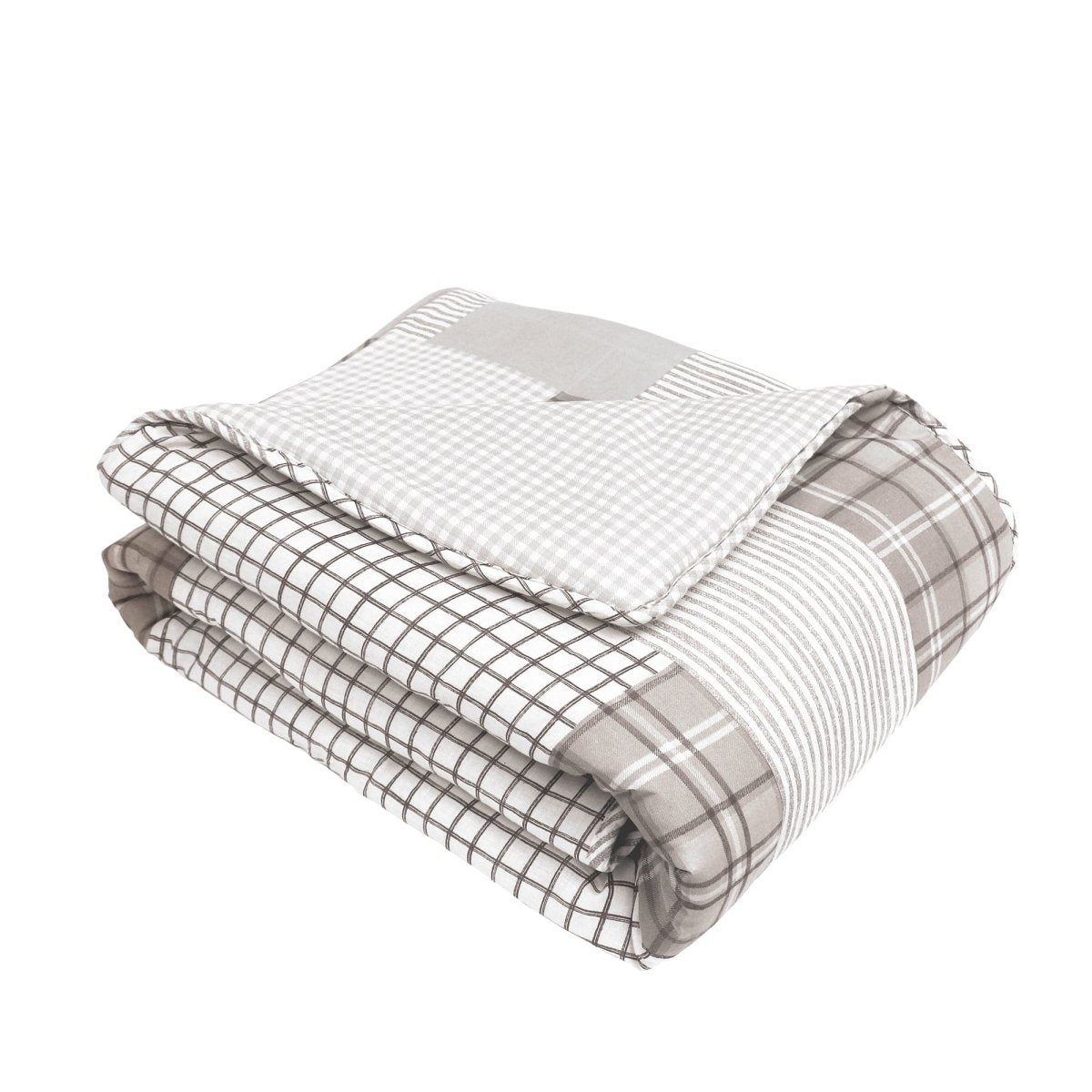 Greenville Reversible Cotton Throw Blanket 60 x 50 Inches