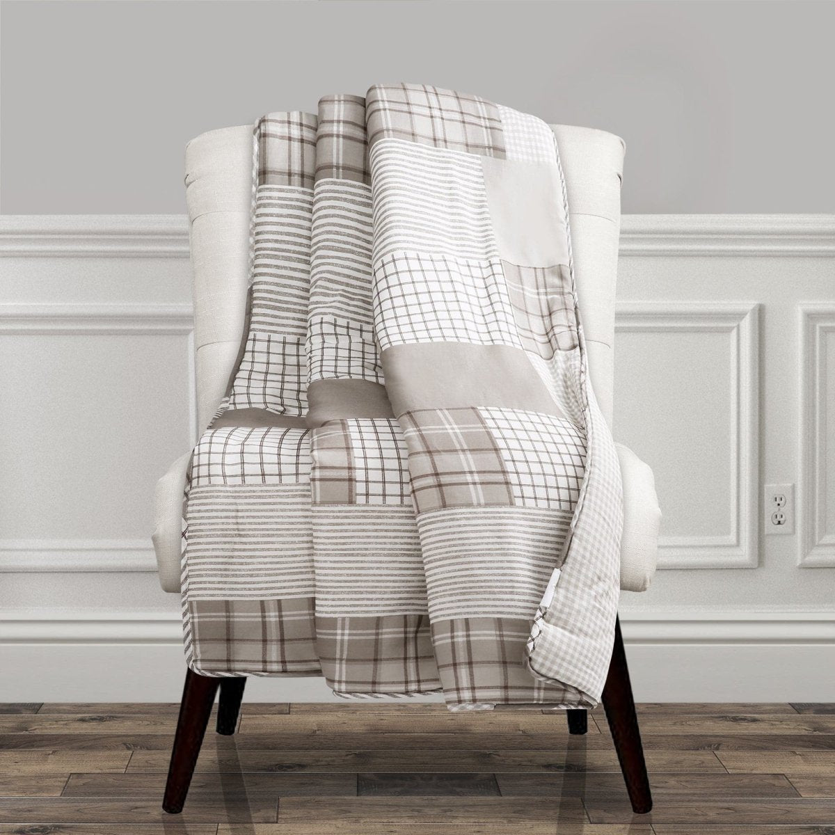 Greenville Reversible Cotton Throw Blanket 60 x 50 Inches