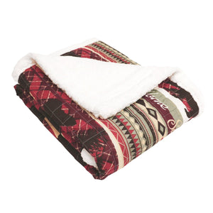 Holiday Lodge Sherpa Throw Blanket 60" x 50"