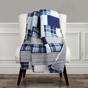 Greenville Reversible Cotton Throw Blanket 60 x 50 Inches