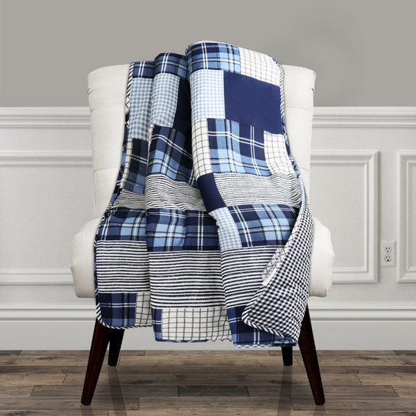Greenville Reversible Cotton Throw Blanket 60 x 50 Inches