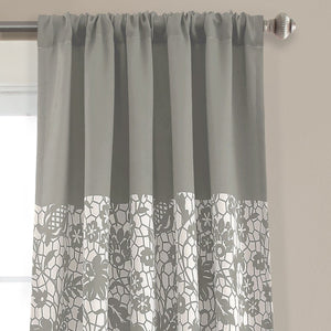 Estate Garden Print Room Darkening Window Curtain Set