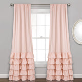 Allison Ruffle Window Curtain Panel Set
