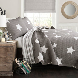 Star Reversible 2-Piece Quilt Set Twin Size