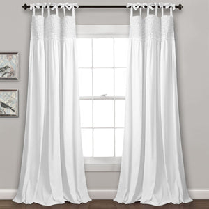 Lydia Ruffle Window Curtain Panel Set