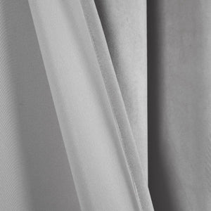 Prima Velvet Solid Grommet Light Filtering Curtain Panel Set