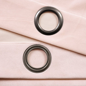 Prima Velvet Solid Grommet Light Filtering Curtain Panel Set