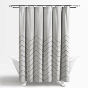 Chenille Chevron Shower Curtain 72" x 72"