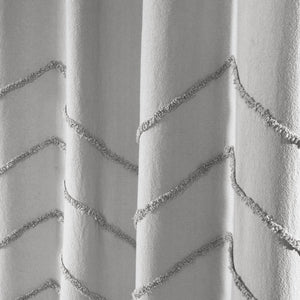Chenille Chevron Shower Curtain 72" x 72"
