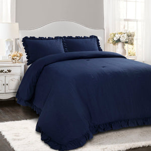 LushDecor Reyna Comforter Set in Navy