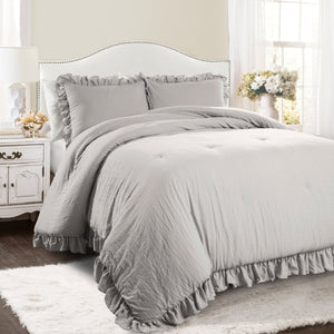 LushDecor Reyna Comforter Set in Light Gray