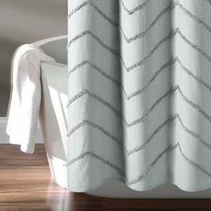 Chenille Chevron Shower Curtain 72" x 72"