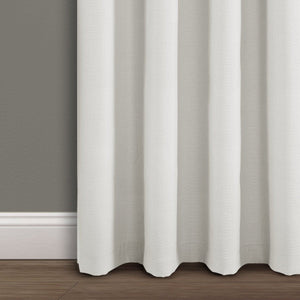 Faux Linen Absolute Blackout Window Curtain Panel