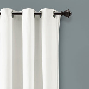 Prima Velvet Solid Grommet Light Filtering Curtain Panel Set