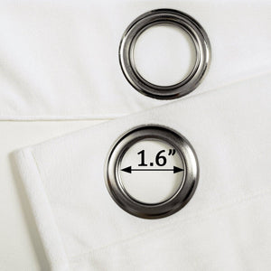 Prima Velvet Solid Grommet Light Filtering Curtain Panel Set