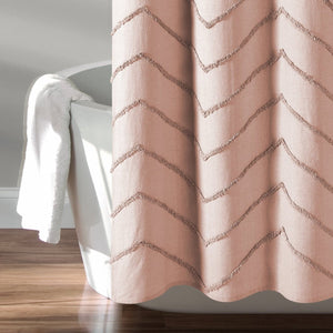 Chenille Chevron Shower Curtain 72" x 72"
