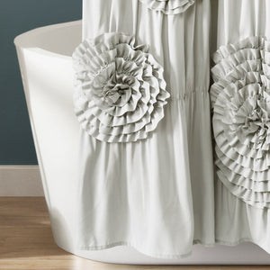 Serena Shower Curtain 72" x 72" Soft Brushed Poly with Ruching