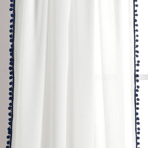Pom Pom Window Curtain Panel