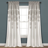Stripe Medallion Light Filtering Window Curtain Set
