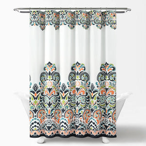 Clara Shower Curtain 72 x 72 in Bohemian Paisley Damask Print