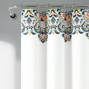 Clara Shower Curtain 72 x 72 in Bohemian Paisley Damask Print