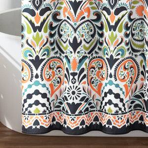 Clara Shower Curtain 72 x 72 in Bohemian Paisley Damask Print
