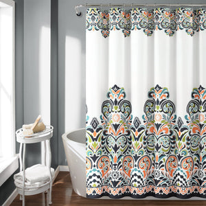 Clara Shower Curtain 72 x 72 in Bohemian Paisley Damask Print