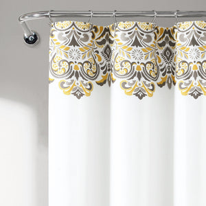 Clara Shower Curtain 72 x 72 in Bohemian Paisley Damask Print