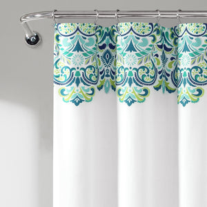 Clara Shower Curtain 72 x 72 in Bohemian Paisley Damask Print