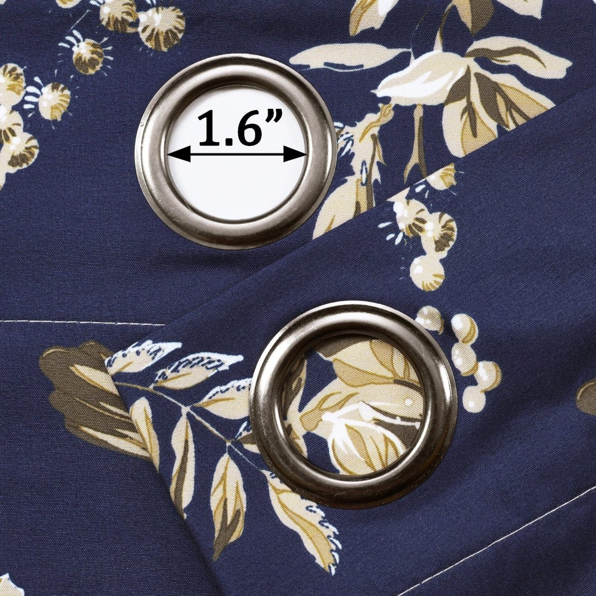 Farmhouse Bird And Flower Insulated Grommet Blackout Curtain Panel Set