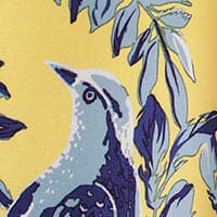 Farmhouse Bird And Flower Insulated Grommet Blackout Curtain Panel Set
