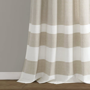 Cape Cod Stripe Yarn Dyed Cotton Window Curtain Panel Set