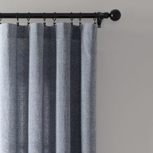 Nantucket Yarn Dyed Tassel Fringe Window Curtain Panel Set