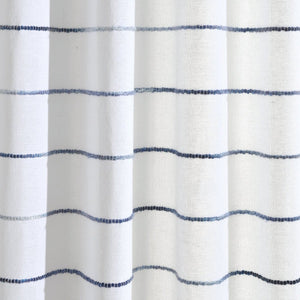 Ombre Stripe Yarn Dyed Recycled Cotton Blend Window Curtain Panel Set