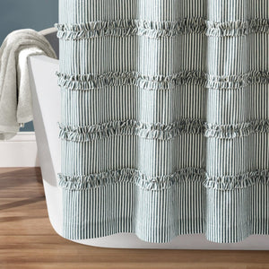 Vintage Stripe Yarn Dyed Shower Curtain by LushDecor