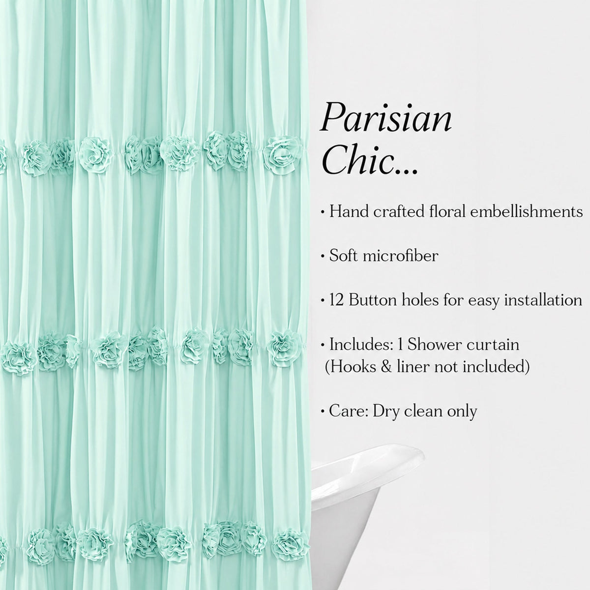 LushDecor Darla Shower Curtain - view 36